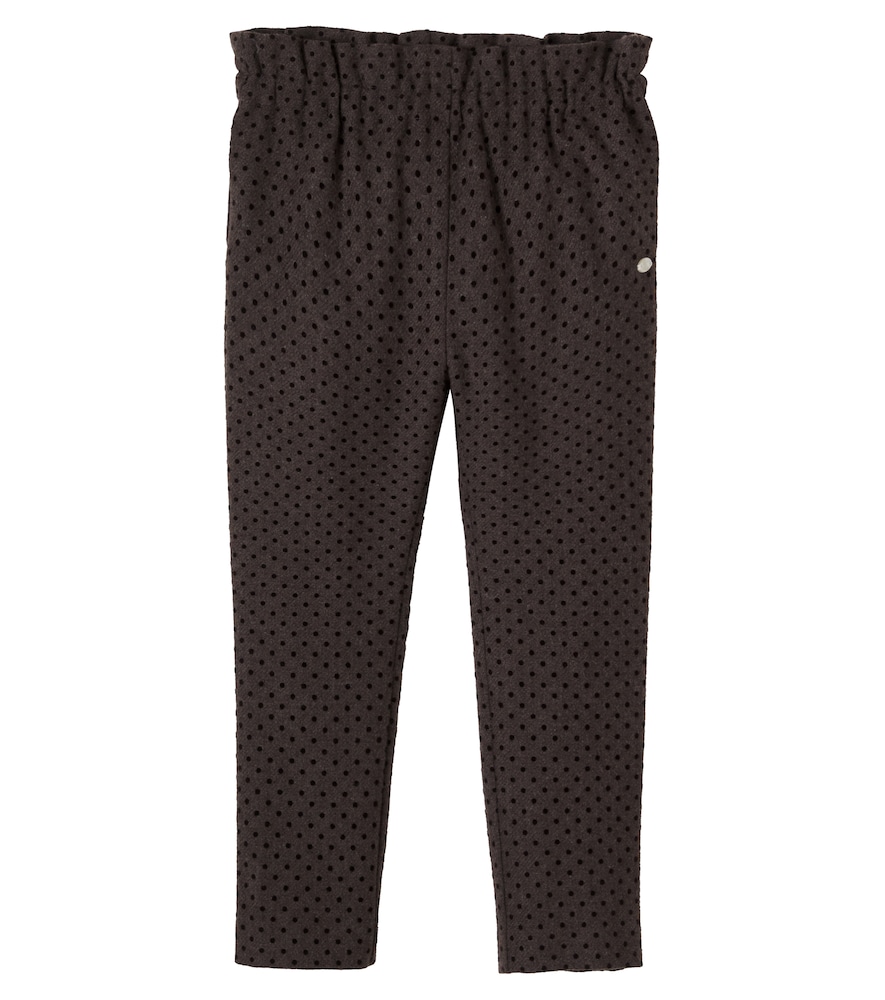 Pantaloni in lana a pois