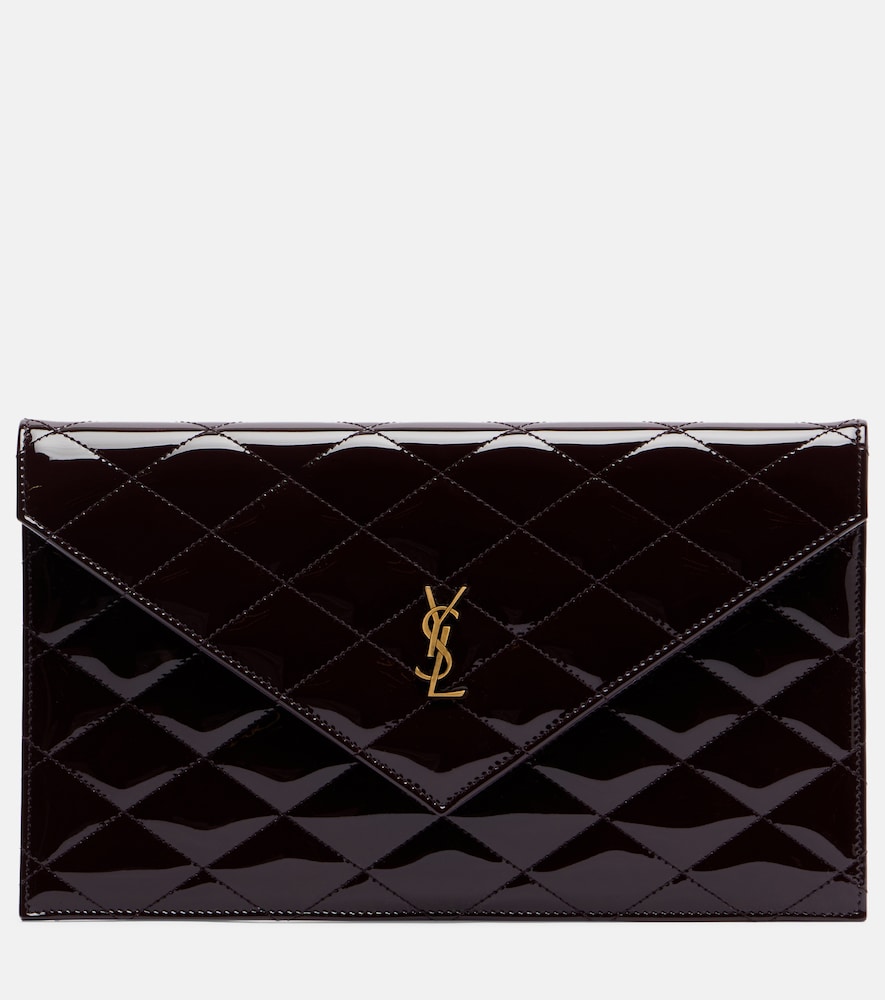 Saint Laurent Paris patent leather clutch