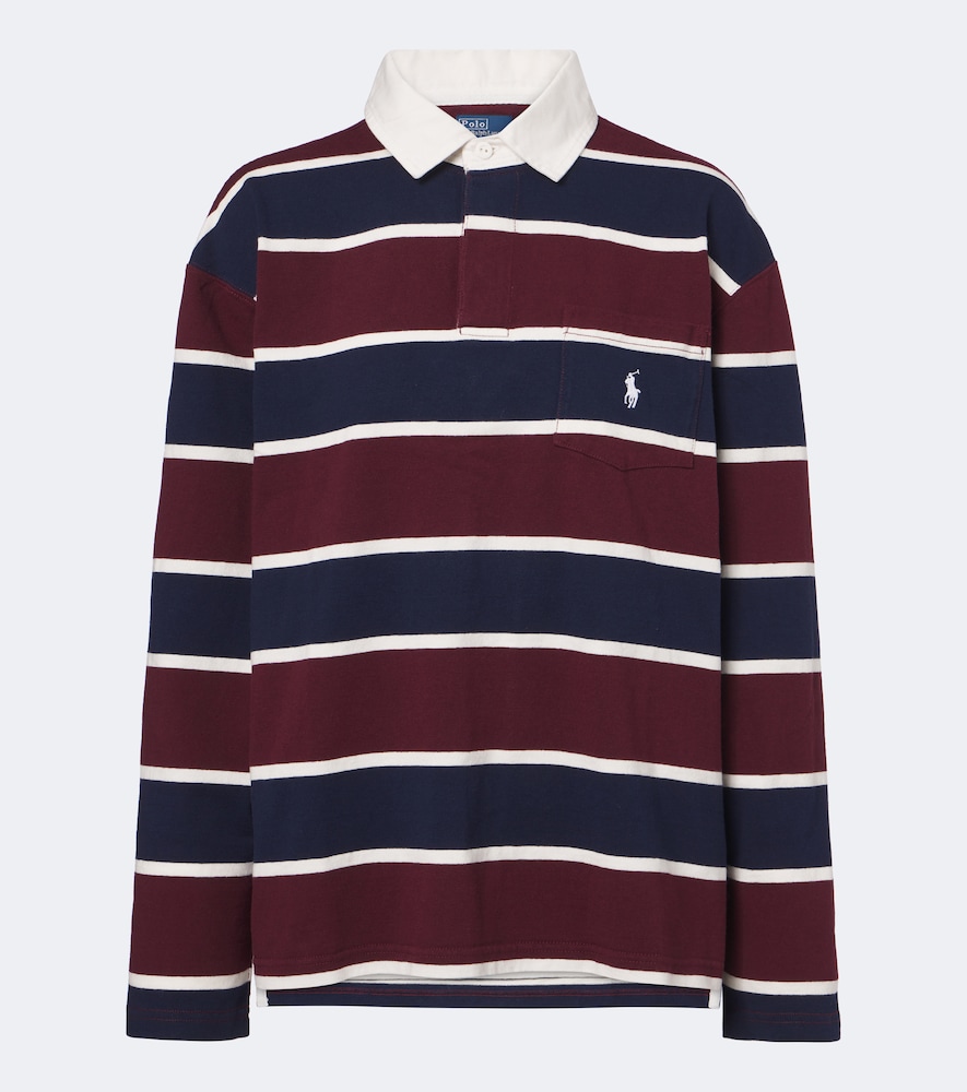 Polo in jersey di cotone a righe