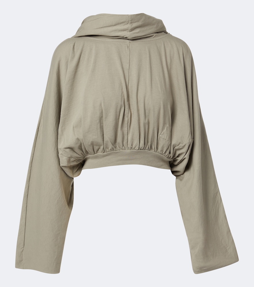 Rick Owens Women's Grey Drkshdw Cropped Cotton Jersey Hoodie - Mytheresa