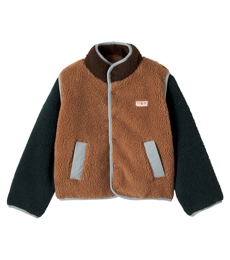 Tinycottons Colorblocked Teddy Jacket In Multicoloured