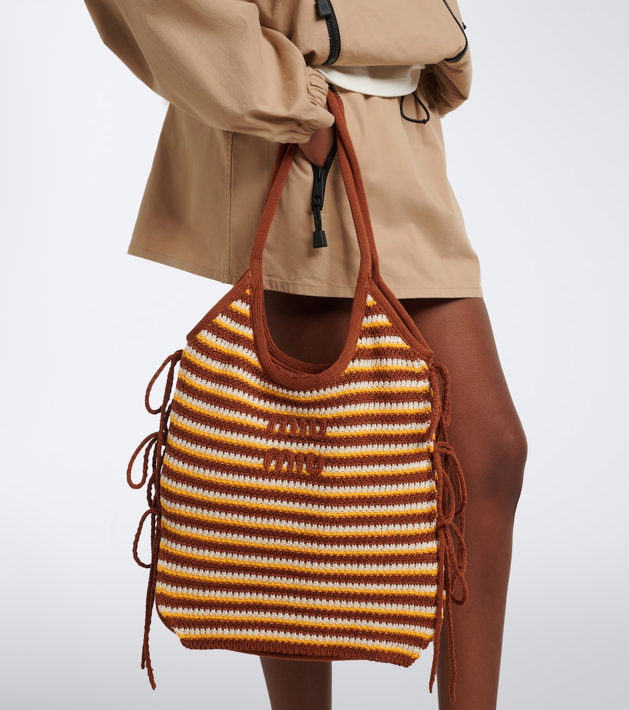 Ivy Crochet Striped Shopper