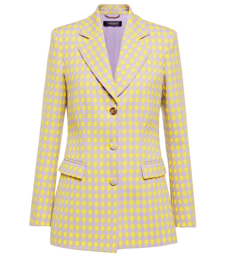 Versace Checked virgin wool blazer
