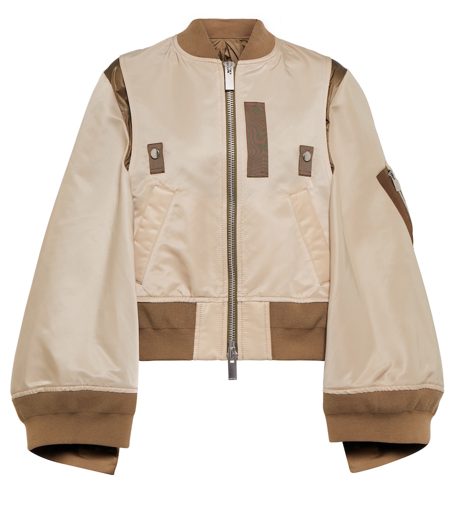 beige bomber jacket womens