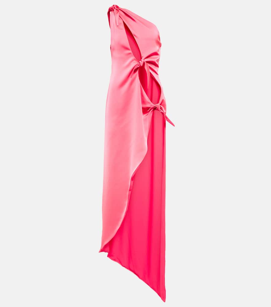 The Attico Cutout satin maxi dress