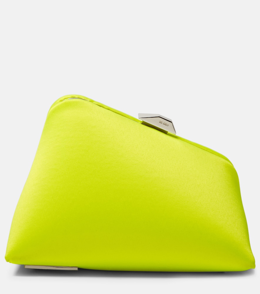 Midnight satin clutch