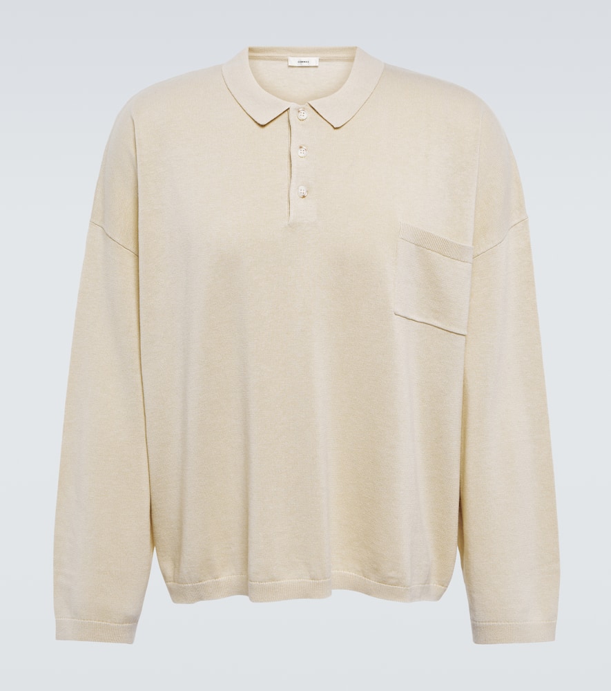 Commas Linen and cotton polo top