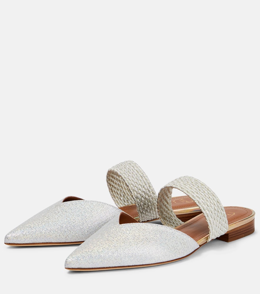 Shop Malone Souliers Maisie Lurex® Mules In Silver