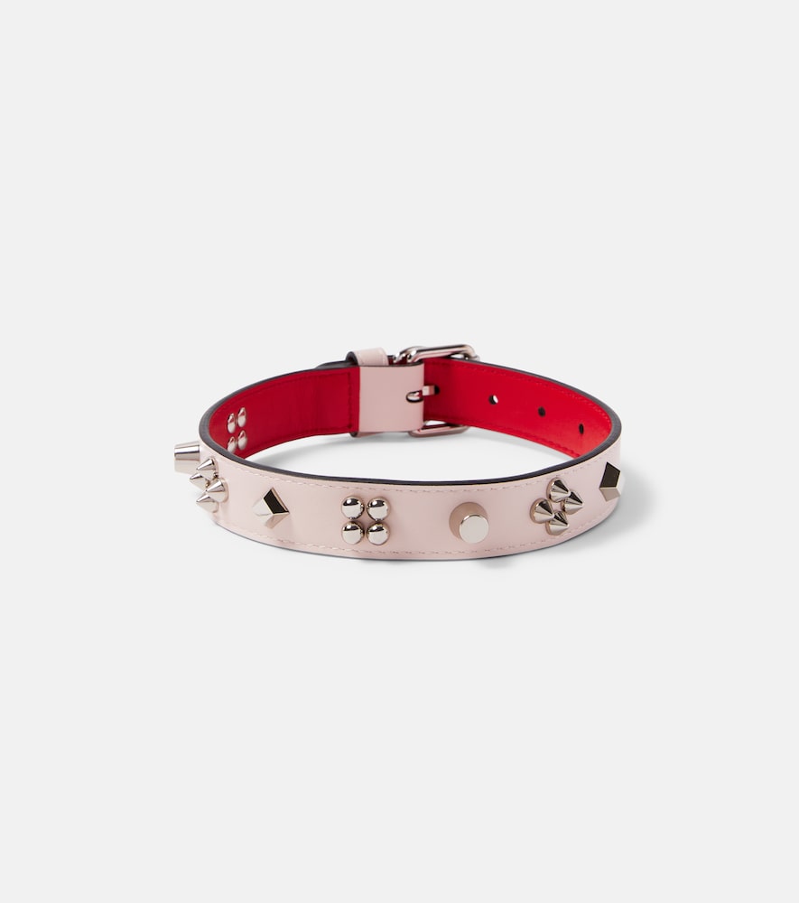 Christian Louboutin Loubicollar Small leather dog collar