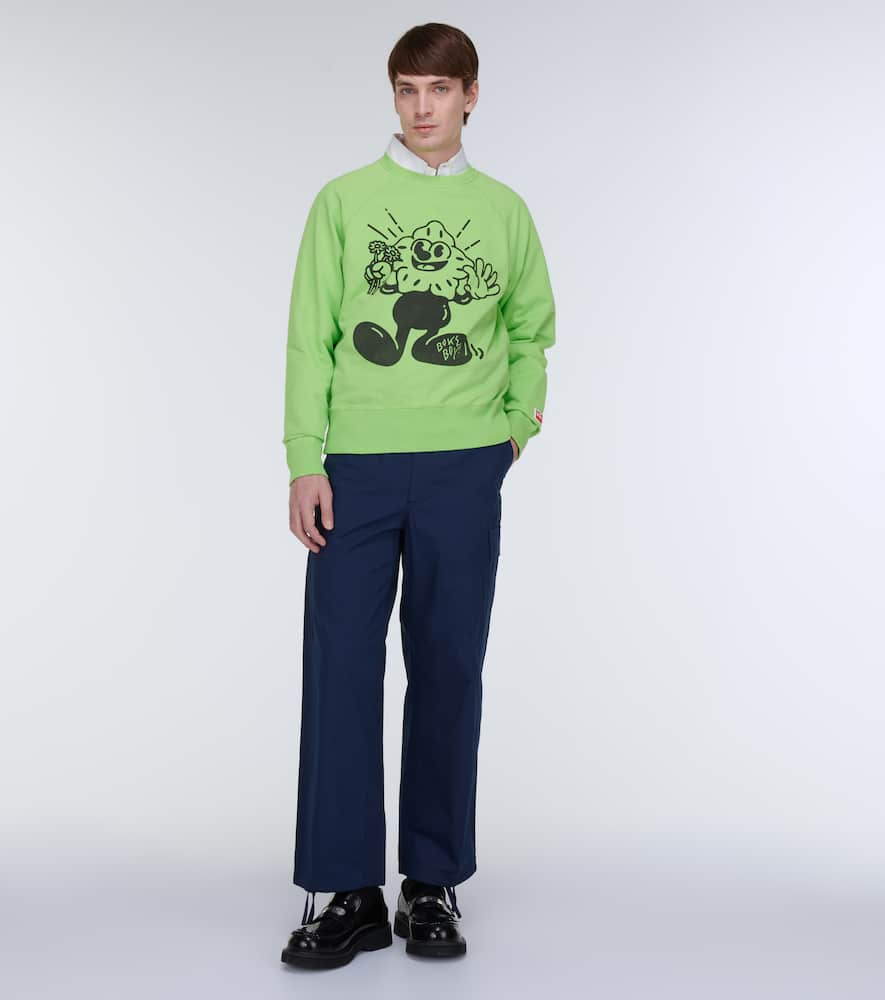 Shop Kenzo Boke Boy Printed Cotton Sweatshirt In Pistache