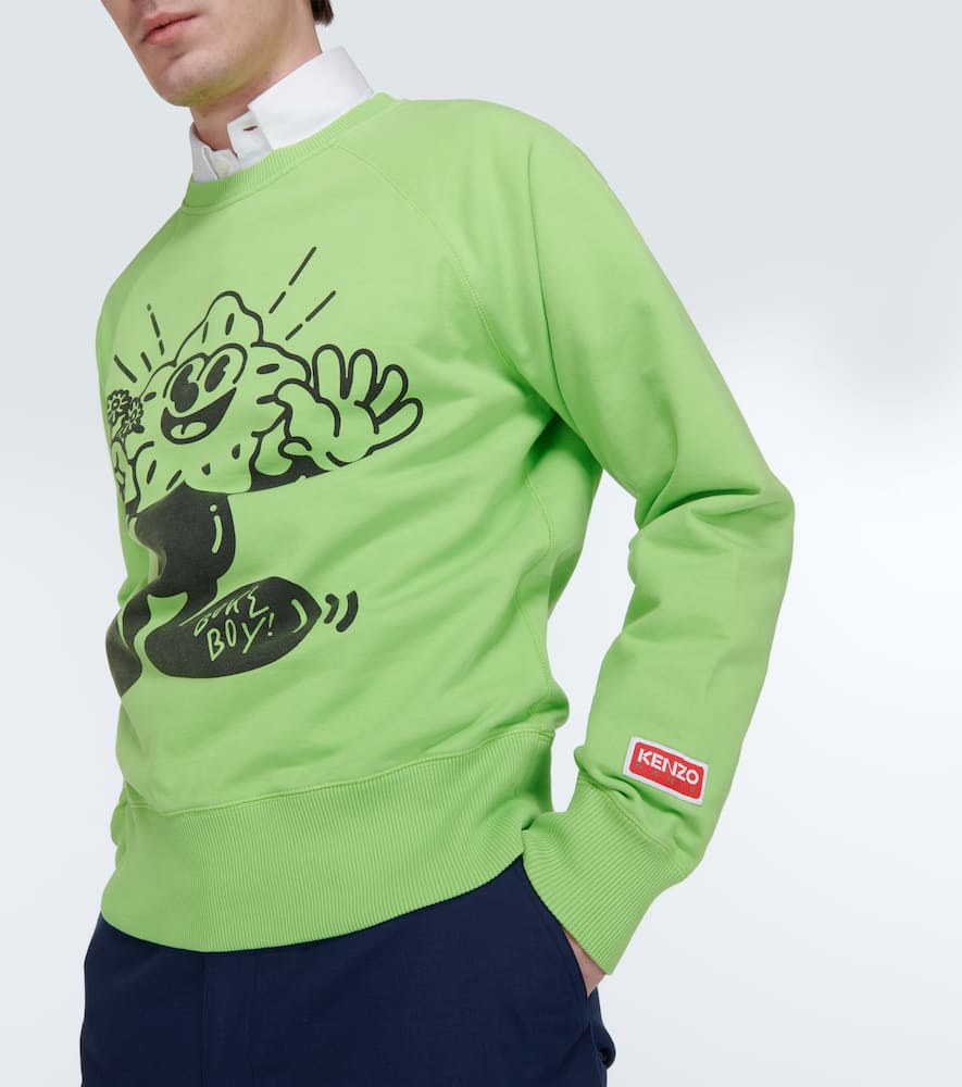 Shop Kenzo Boke Boy Printed Cotton Sweatshirt In Pistache