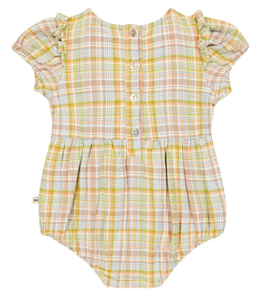 The New Society Baby Constanza Checked Bodysuit In Constanza Check
