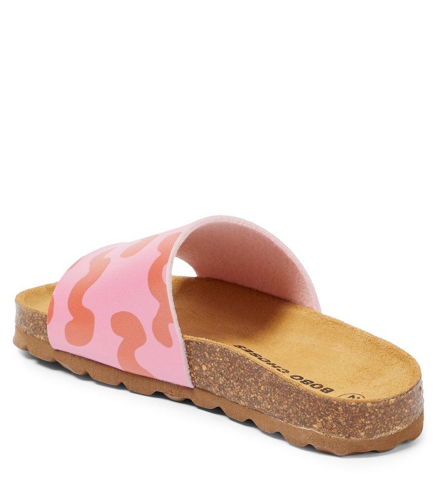 Shop Bobo Choses Wave-print Slides In Pink