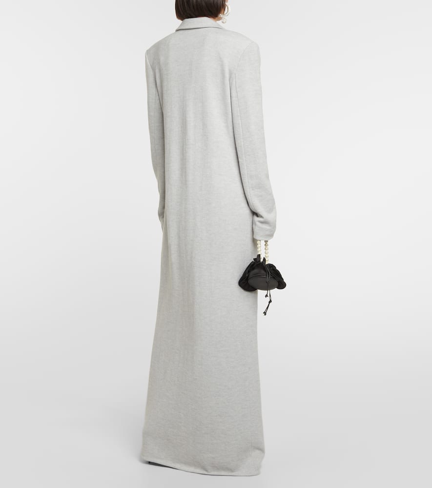 Magda Butrym Silk-wool Blend Trench Coat In Grey