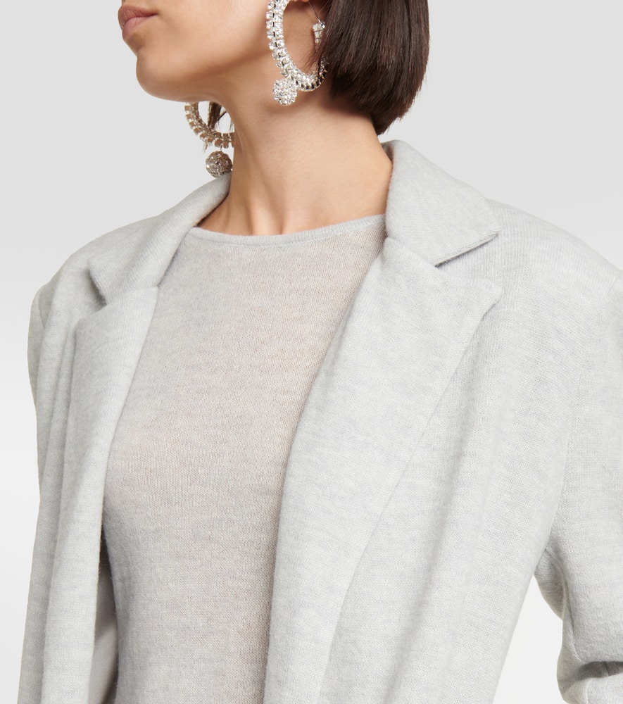 Magda Butrym Silk-wool Blend Trench Coat In Grey