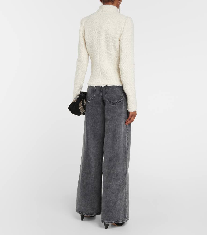 Isabel Marant Graziae Tweed Jacket In Silver