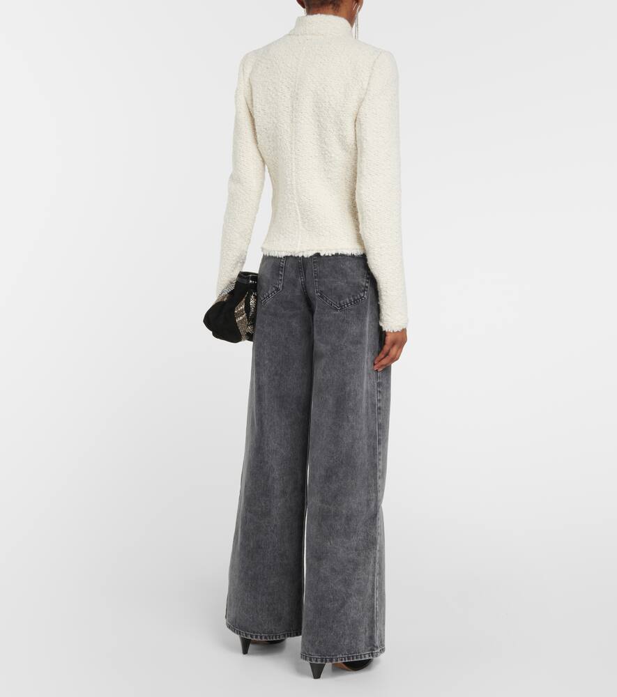 Shop Isabel Marant Graziae Tweed Jacket In Silver