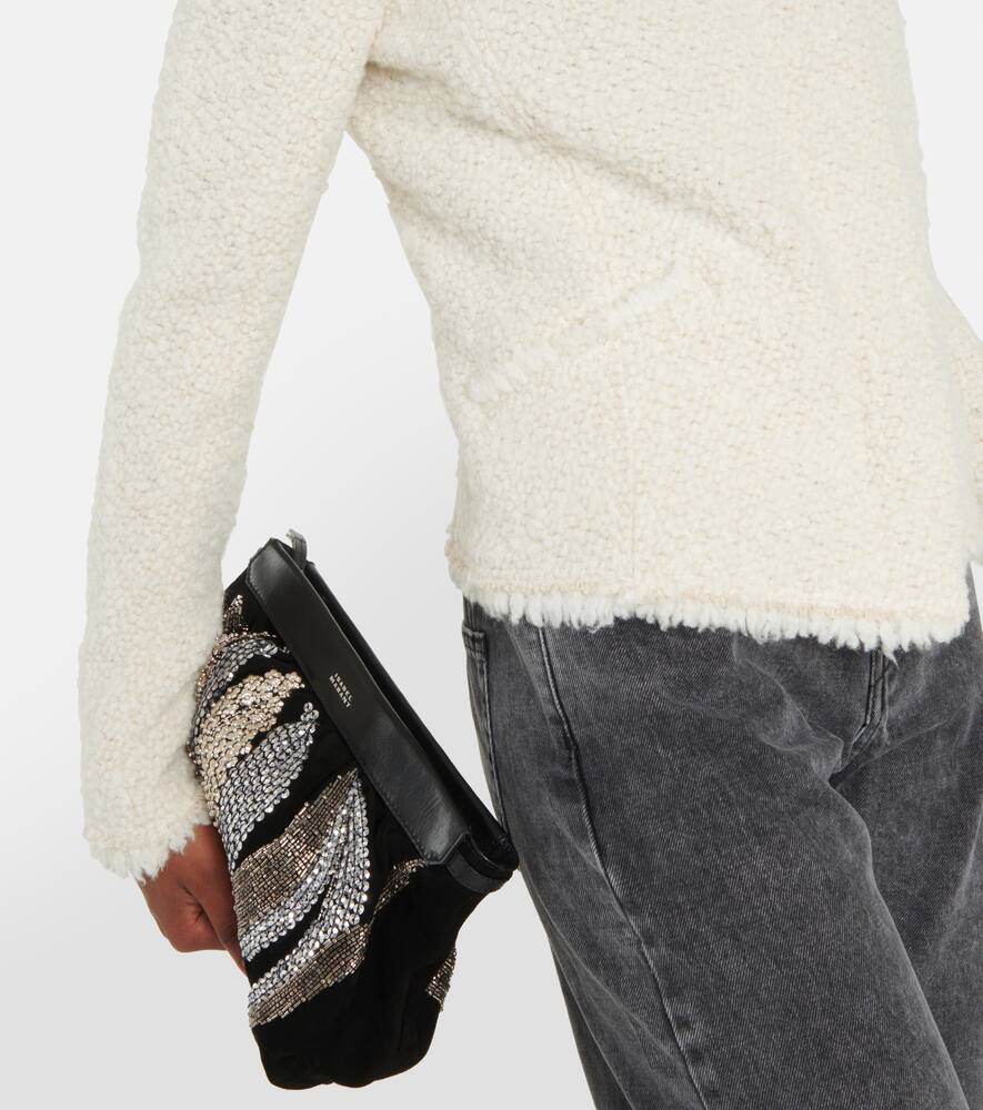 Isabel Marant Graziae Tweed Jacket In Silver