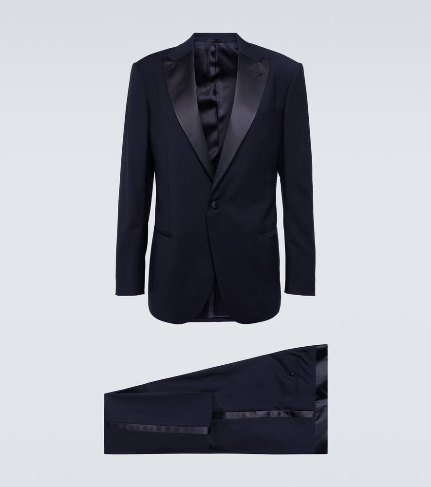 Giorgio Armani Wool Tuxedo In Black