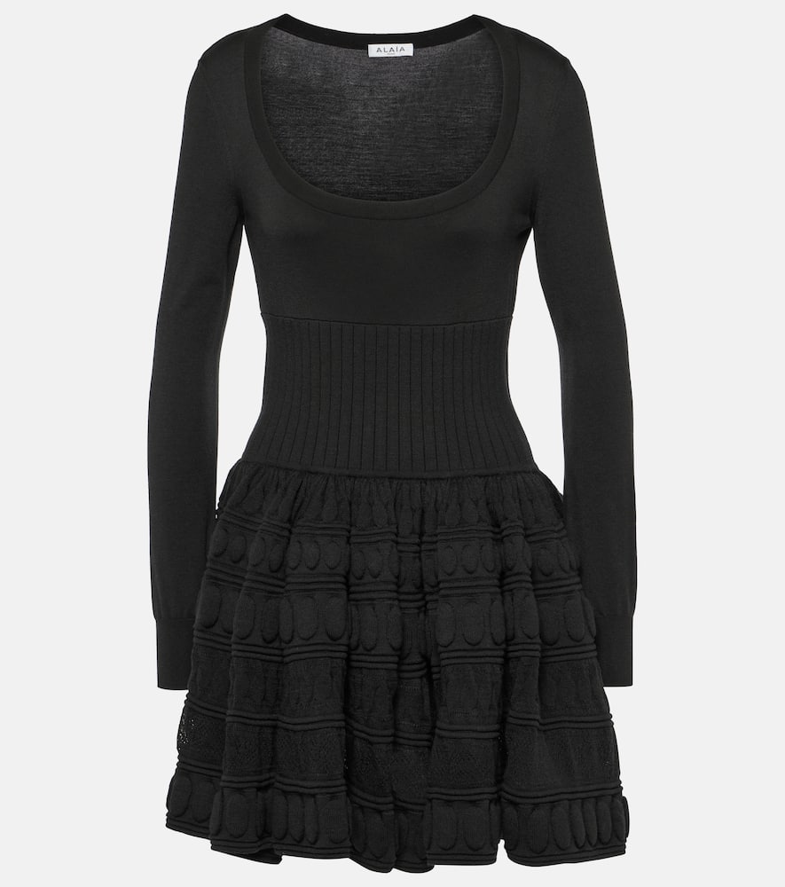 Alaïa Crinoline wool-blend minidress