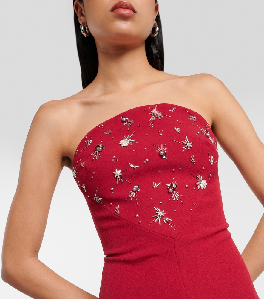  Safiyaa Safiyaa Makkari Embellished Strapless Crãªpe Gown 