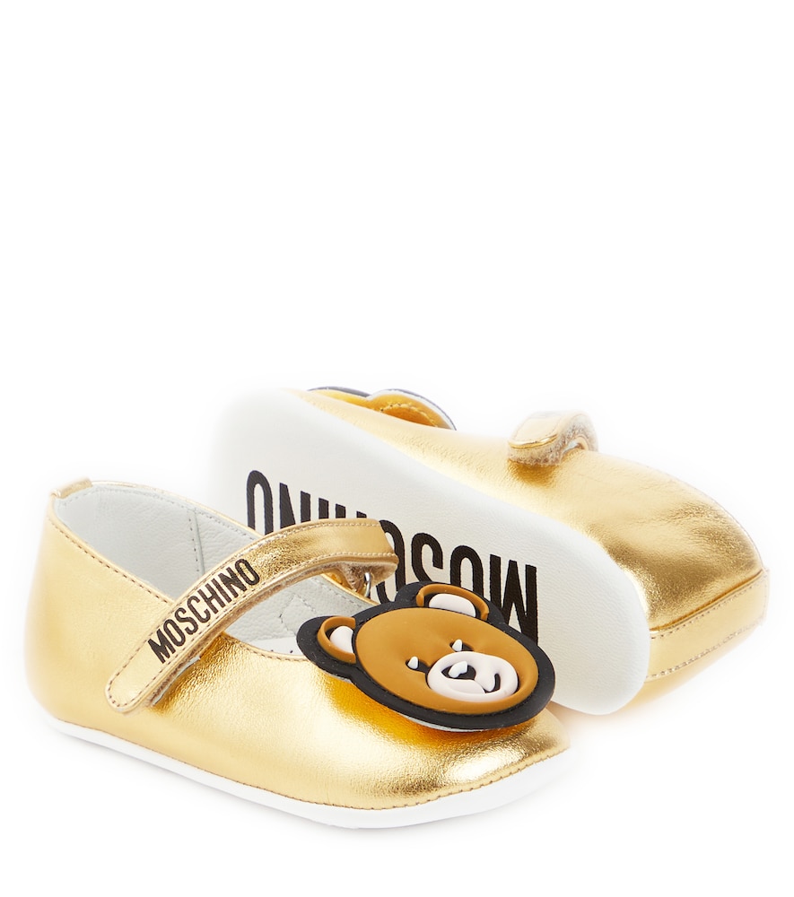  Moschino Kids Moschino Kids Baby Ballerinas Aus Metallic-leder 