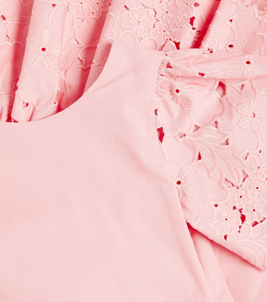 Tartine Et Chocolat Embroidered Cotton Dress In Pink