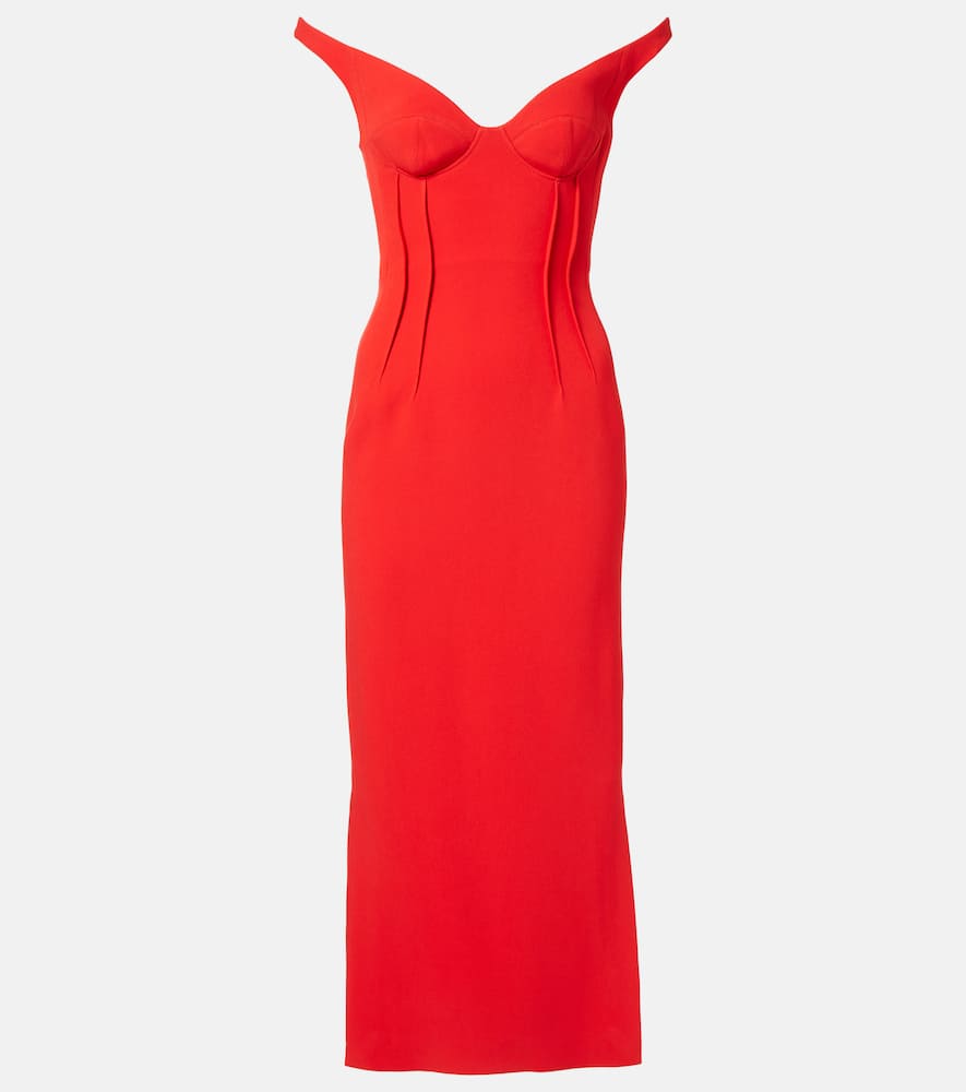 Off-shoulder midi dress