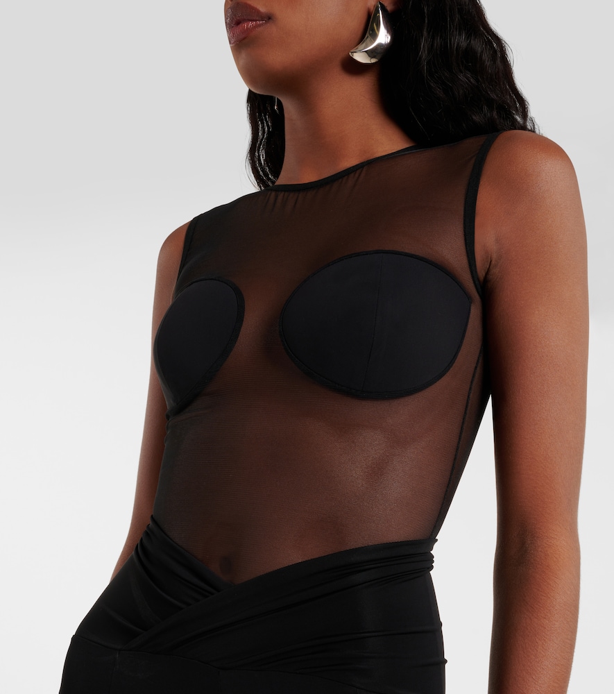  Nensi Dojaka Nensi Dojaka Mesh Bodysuit 