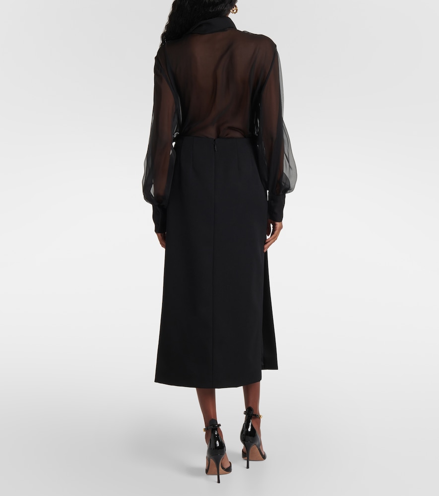 Grisaille Virgin Wool Pencil Skirt