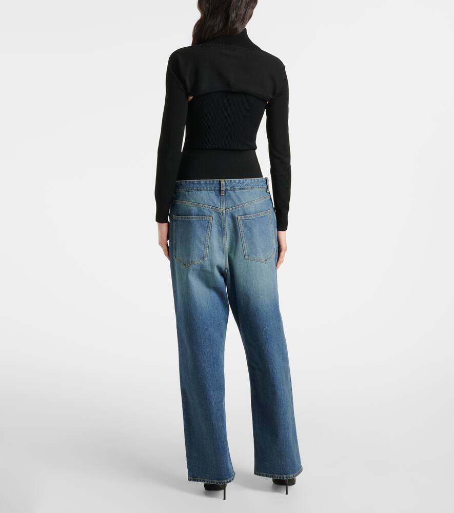 Alaïa Knitted Shrug In Black