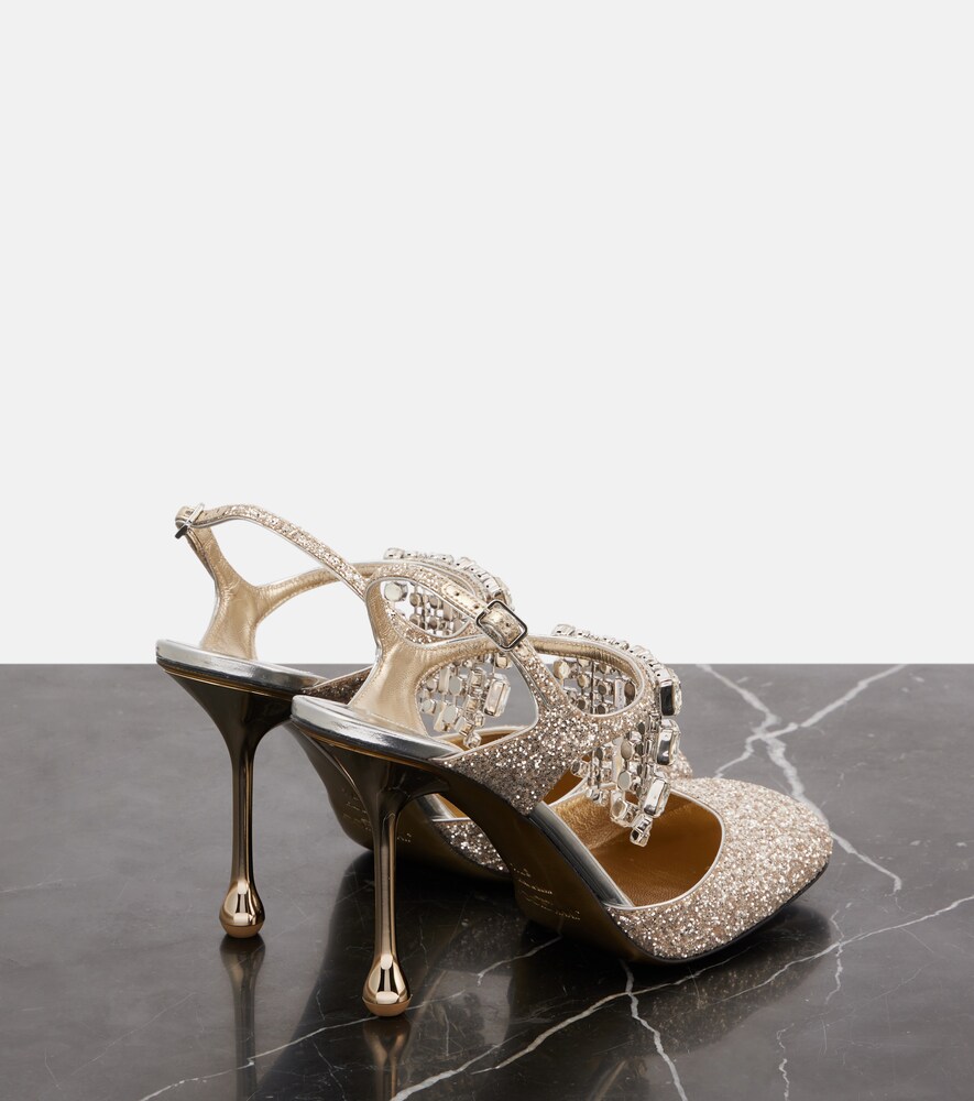  Jimmy Choo Jimmy Choo Verity 95 Glitter Pumps 