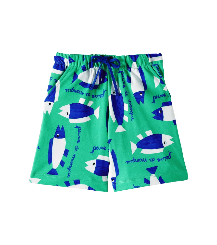 Fabula Printed Cotton-blend Bermuda Shorts In Est Peixe De Mangue Verde