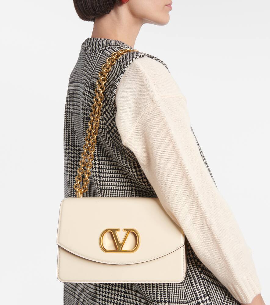 Valentino Womens Vain Small Chain-strap Leather Shoulder Bag Butter White In Beige