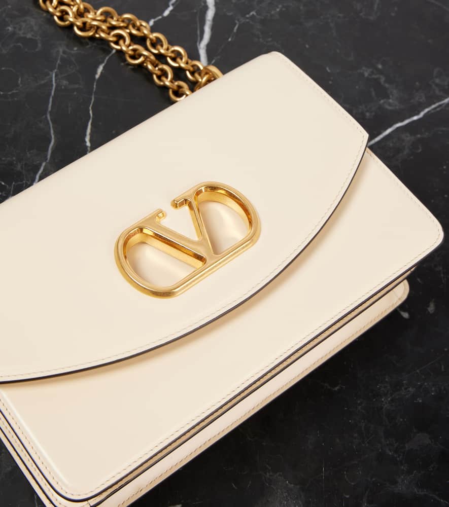 Valentino Womens Vain Small Chain-strap Leather Shoulder Bag Butter White In Beige