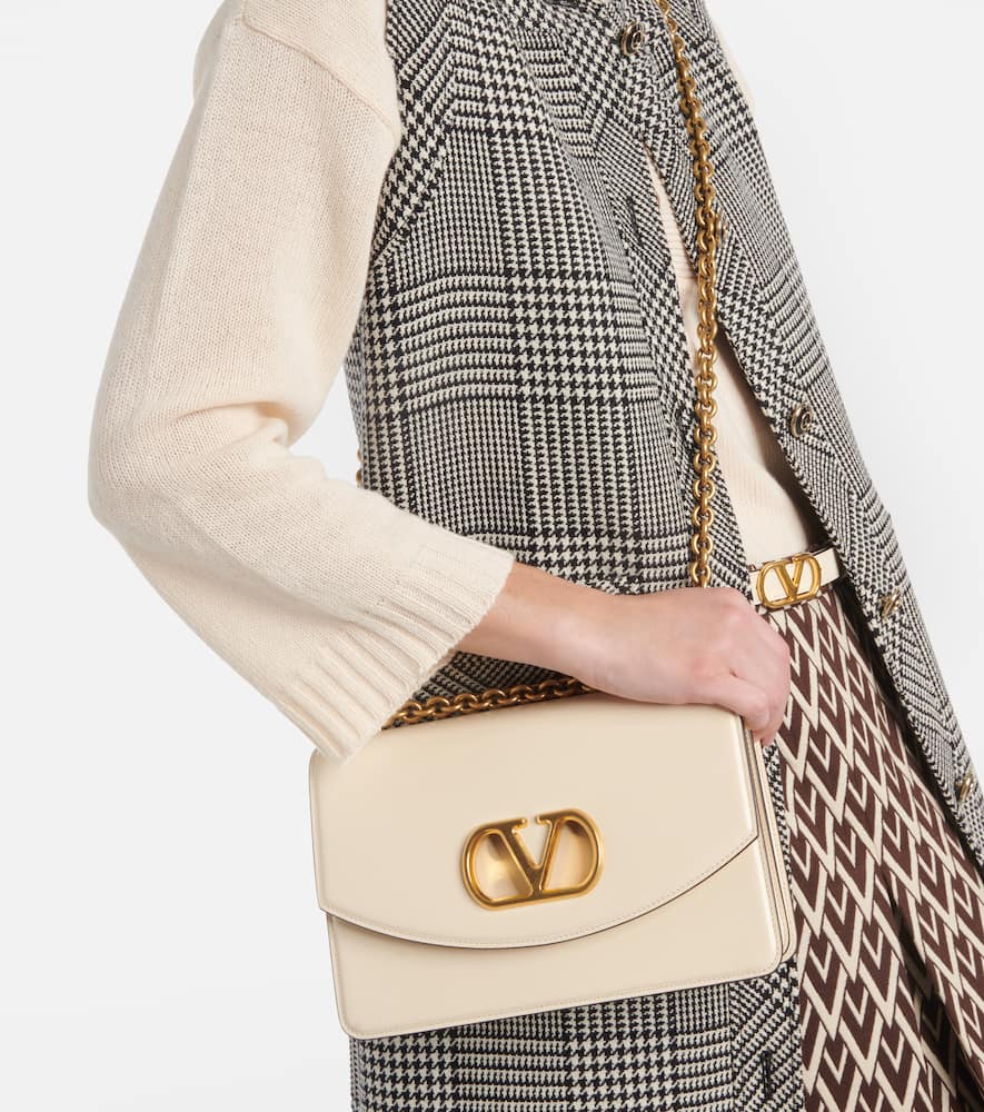 Valentino Womens Vain Small Chain-strap Leather Shoulder Bag Butter White In Beige