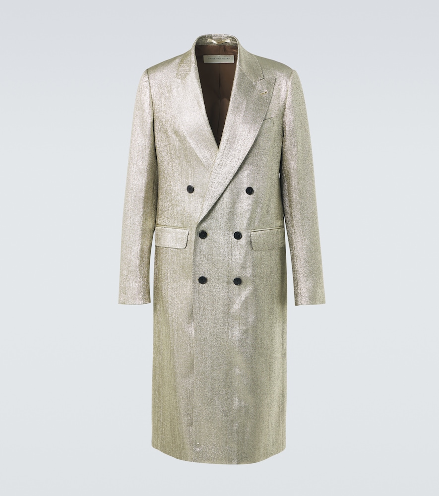 Dries Van Noten Dries Van Noten Double-breasted lamé coat　ドリス ヴァン ノッテン ラメ ダブルブレスト コート