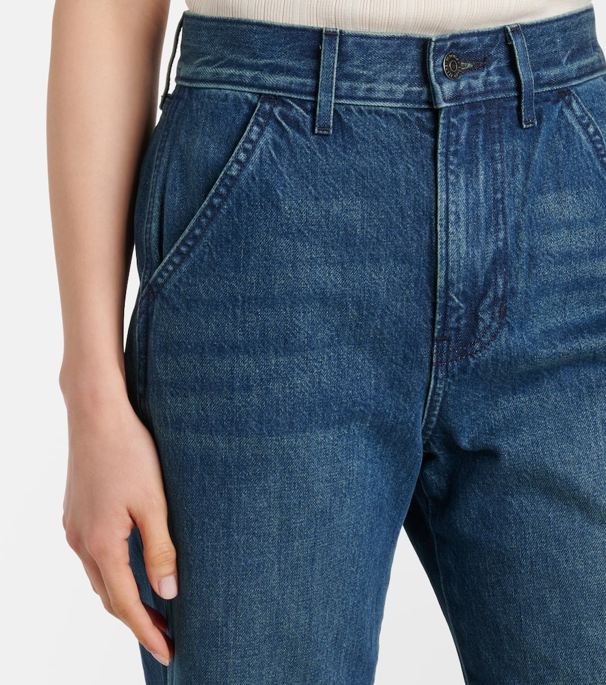 Shop Veronica Beard Taylor Wide-leg Jeans In Blue