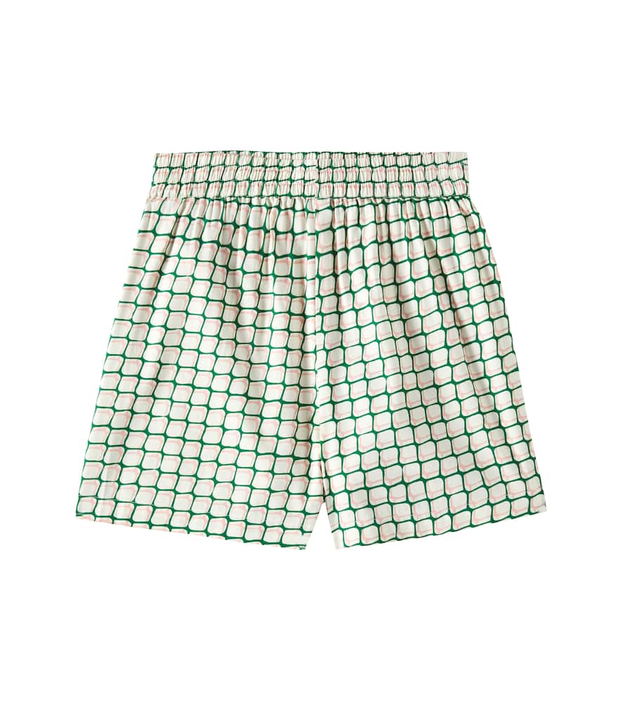 Scotch & Soda Printed Cotton-blend Shorts In Beige