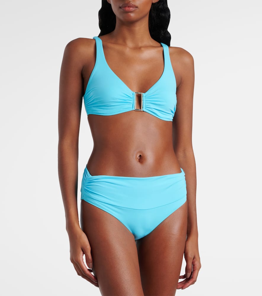 Melissa Odabash Bel Air Embellished Bikini Top In Blue