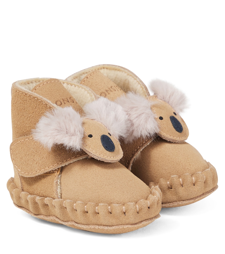 Donsje Unisex Kids Beige Baby Pouty Suede Booties UK Size 4 - Mytheresa