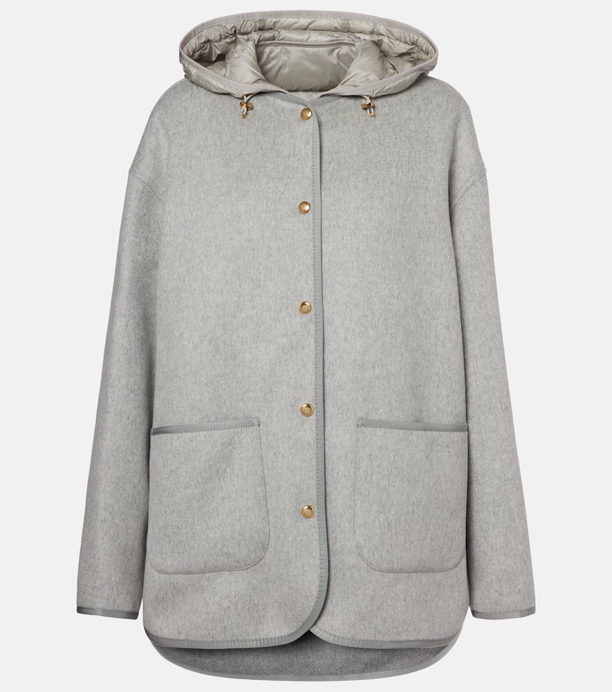 Wool and cashmere down jacket
