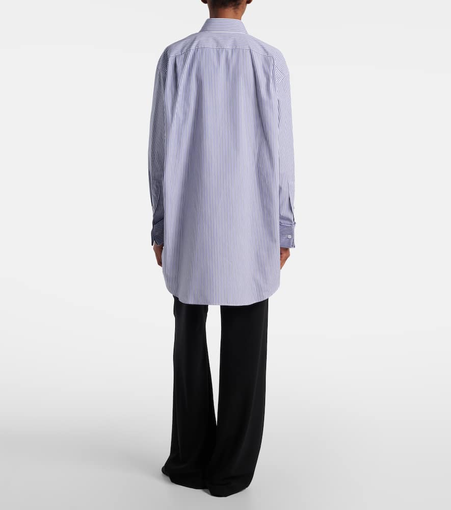 The Row Ment Bengal Stripe Cotton Poplin Shirt In Blue