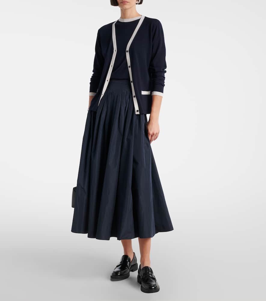 S Max Mara Max Mara's Egidio Bicolor Knit T-shirt In Blue