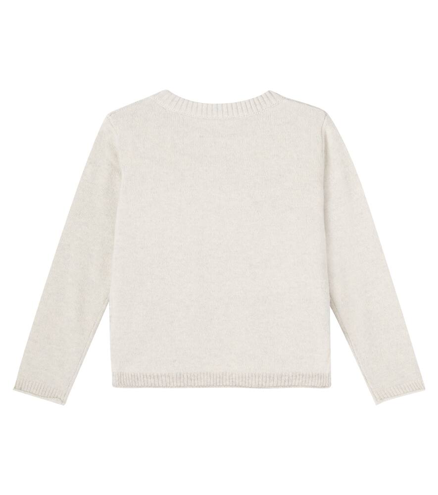Bonpoint Jodora Embroidered Wool Sweater In Neutral
