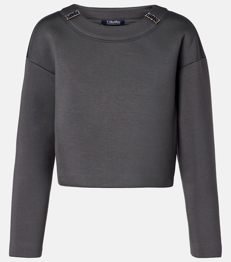 'S Max Mara Embellished jersey sweatshirt