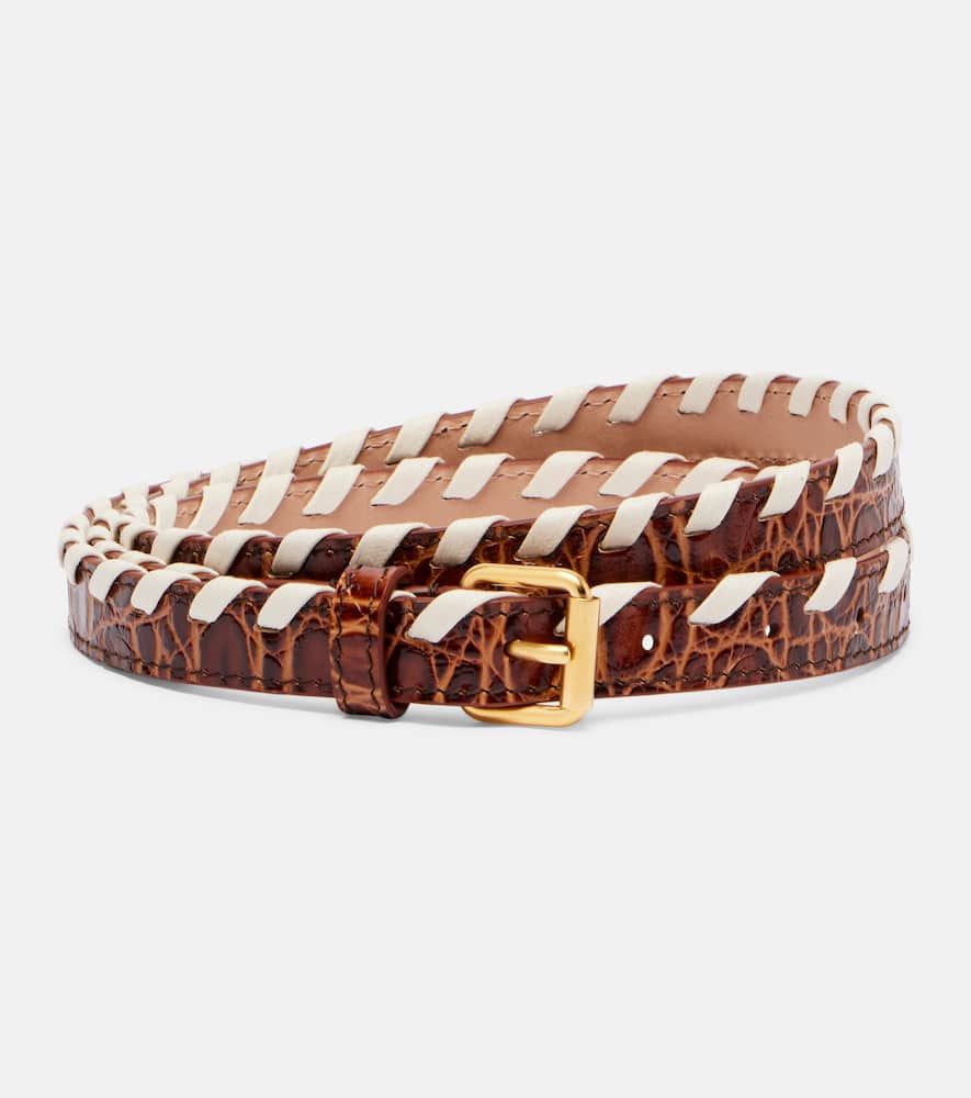 Dries Van Noten Leather Belt In Brown