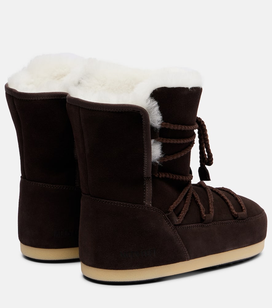 Moon Boot Evx Shearling-lined Suede Snow Boots In Brown