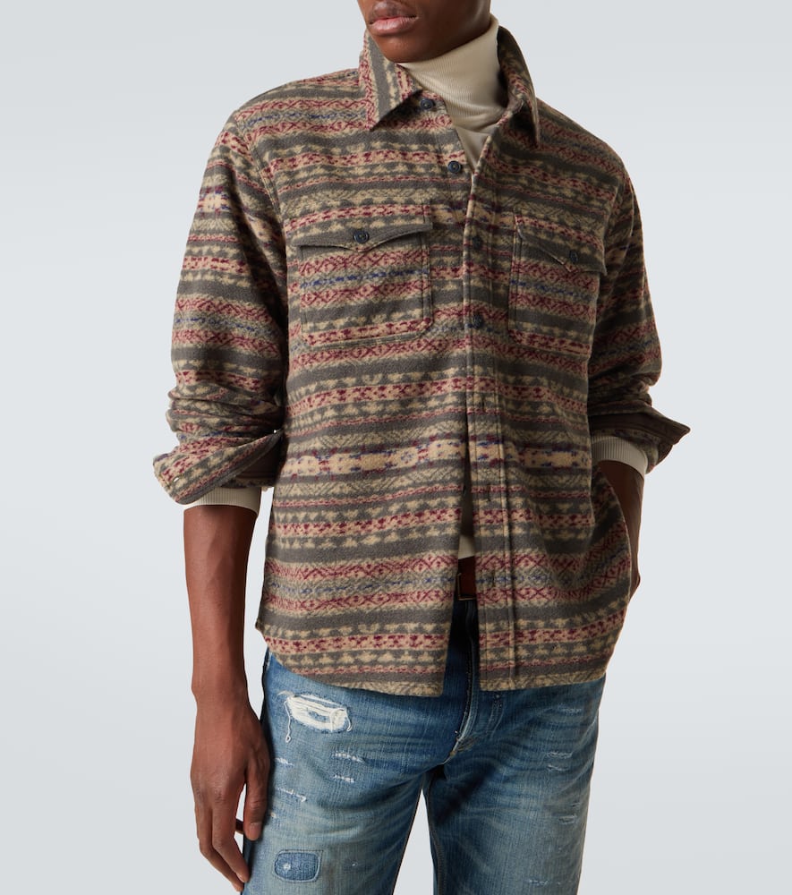 Rrl Hector Wool-blend Overshirt In Multi