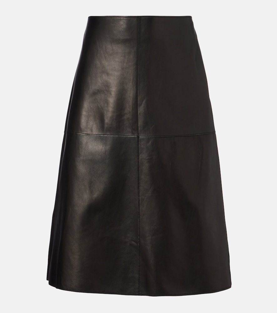 Joseph Niven Leather Midi Skirt